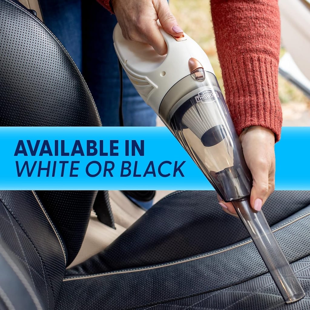 Deep clean those hard-to-reach car corners and crevices with the powerful ThisWorx TWC-01 portable vacuum. No dust bunny escapes!