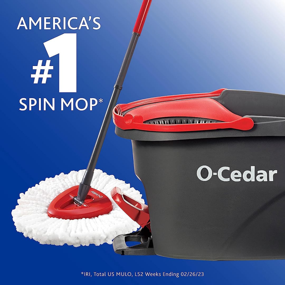 Best spin mop for pet hair: O-Cedar EasyWring traps dirt & fur with powerful microfiber.