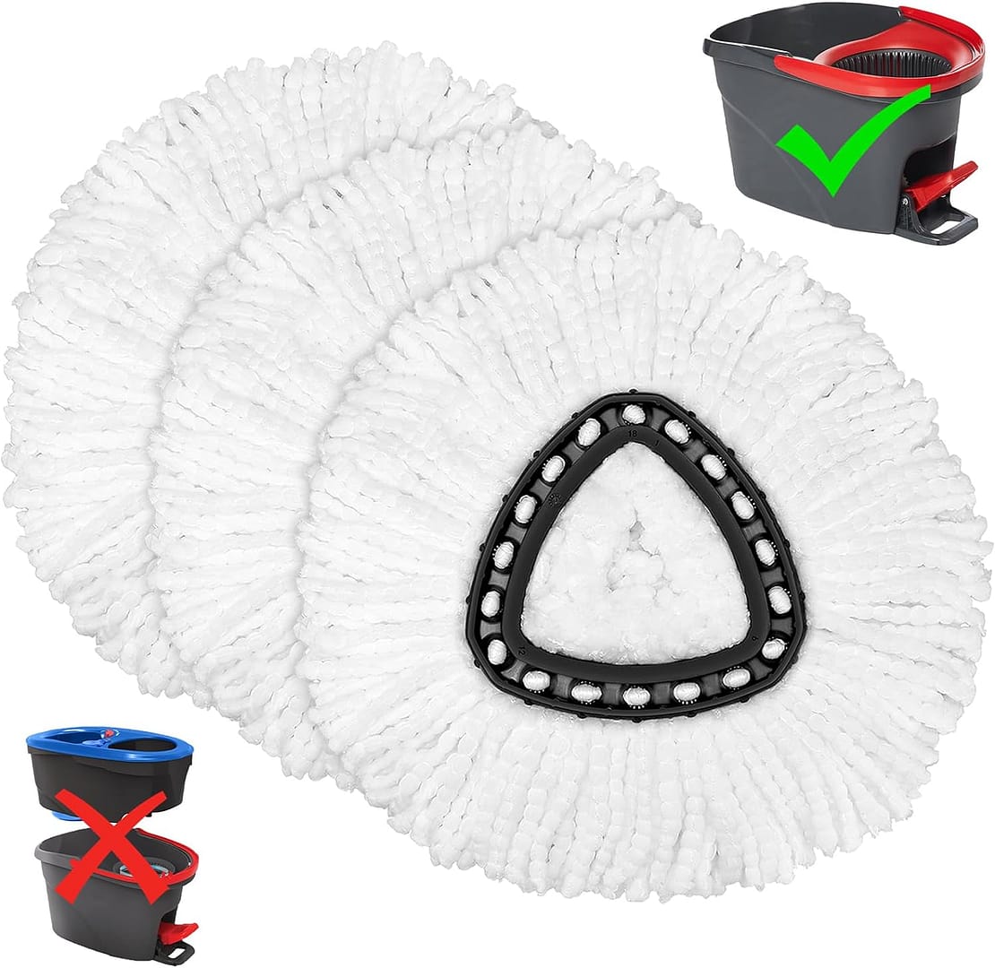 Highly Absorbent Replacement Spin Mop Heads - Ideal for Deep Cleaning and Quick Absorption