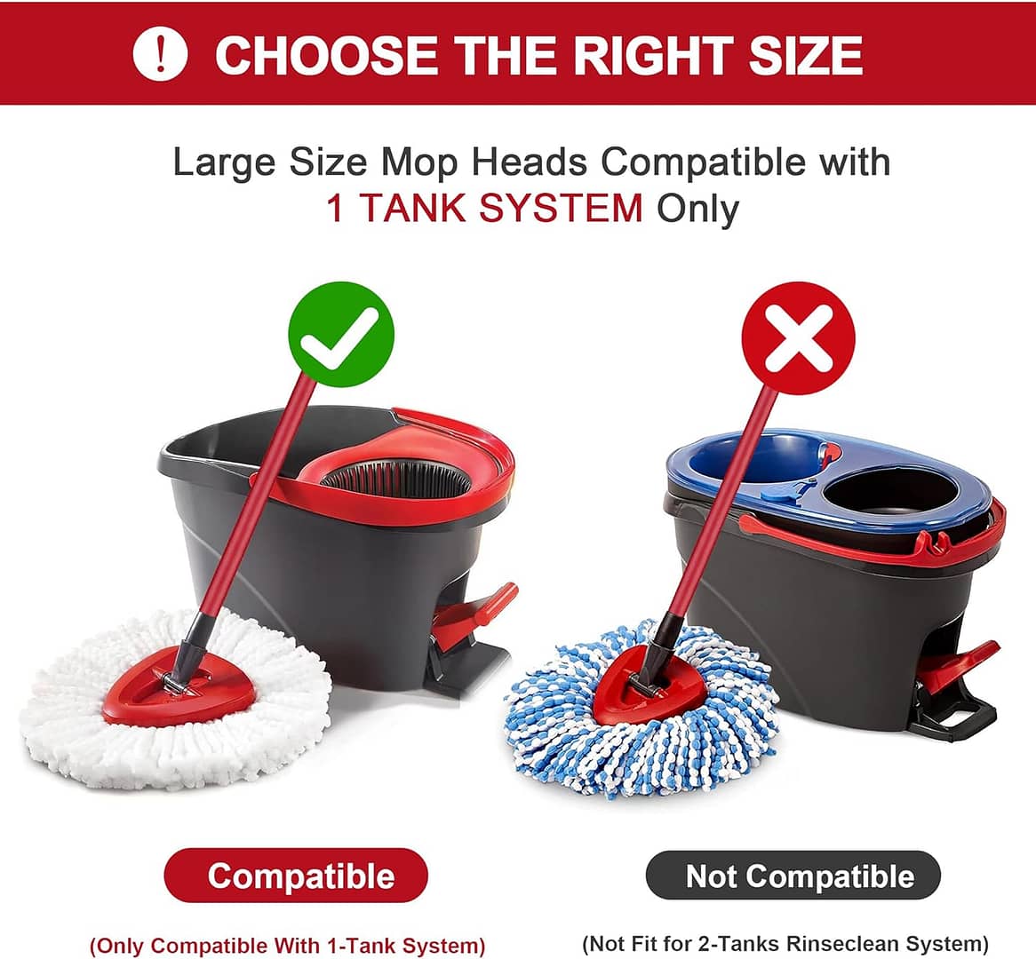 Long-lasting Spin Mop Refills with Universal Compatibility - Perfect for Home and Commercial Use