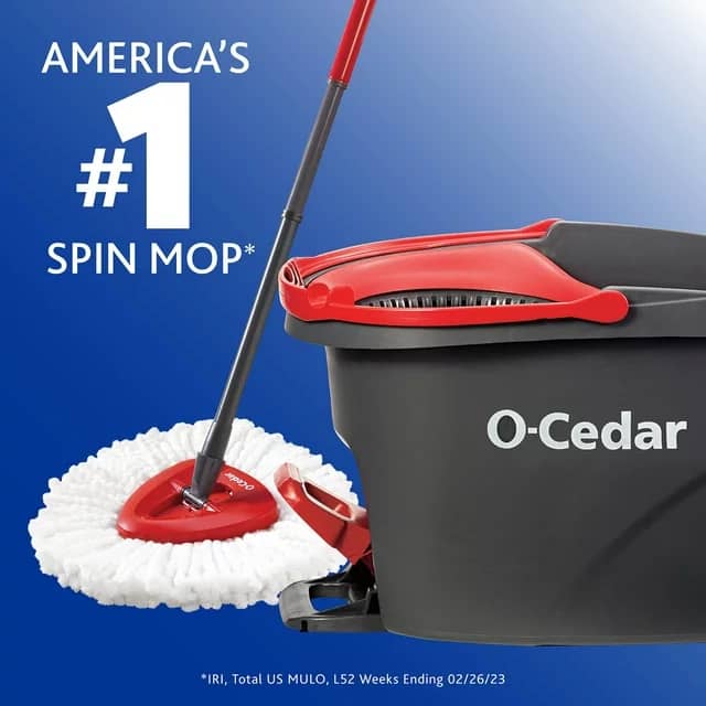 O-Cedar EasyWring Spin Mop microfiber head, microfiber mop for dirt, effective floor cleaning.