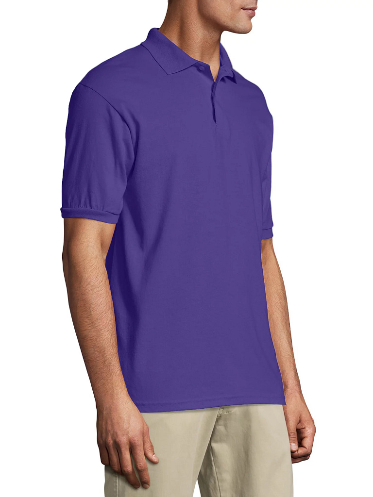 Elevate Your Style with the Sustainable Hanes Men's EcoSmart Short Sleeve Jersey Polo Shirt