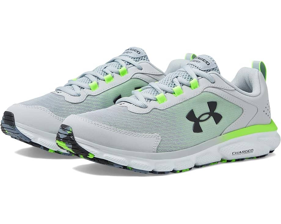 Durable rubber outsole with deep lugs of the Under Armour Charged Assert 9 running shoe for excellent traction on all surfaces, wet or dry.