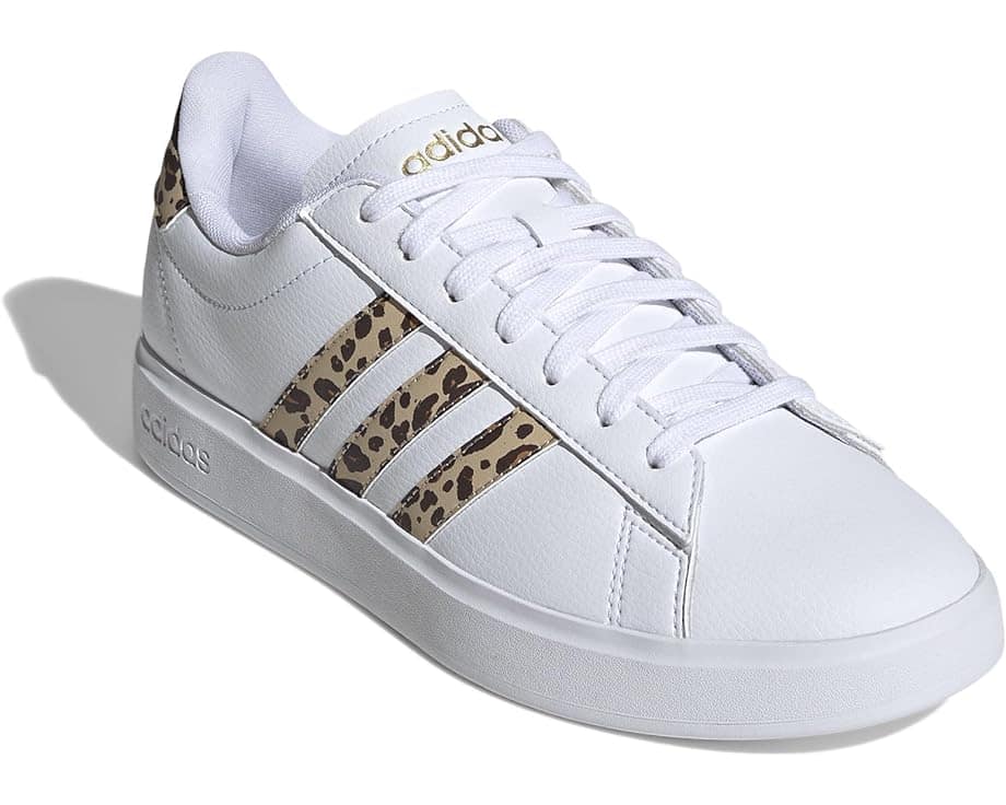 White adidas Grand Court 2.0 women's tennis shoes for a classic court look