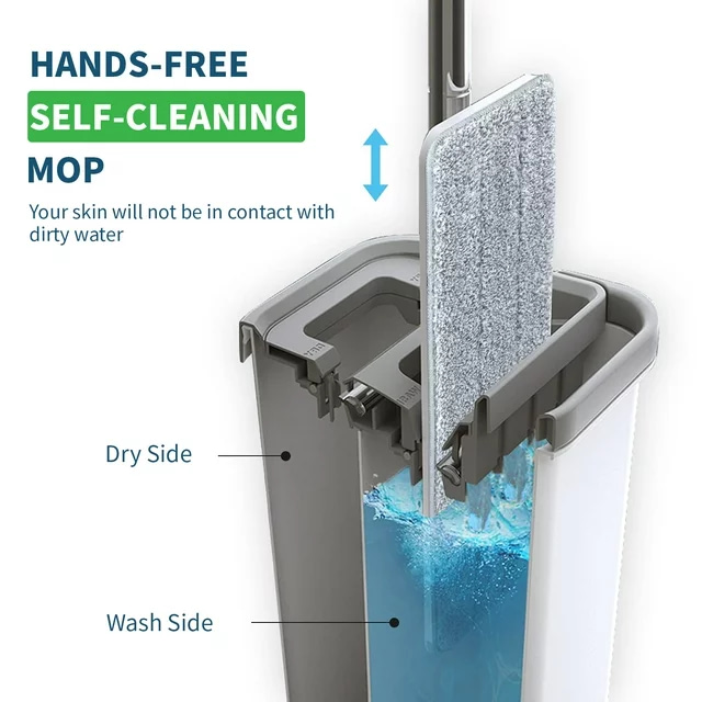 Oshang Microfiber Mop System: Traps Dust and Allergens for Improved Indoor Air Quality